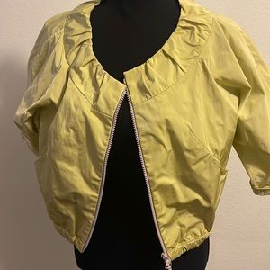 Lida Baday Chartreuse Green Cropped Jacket